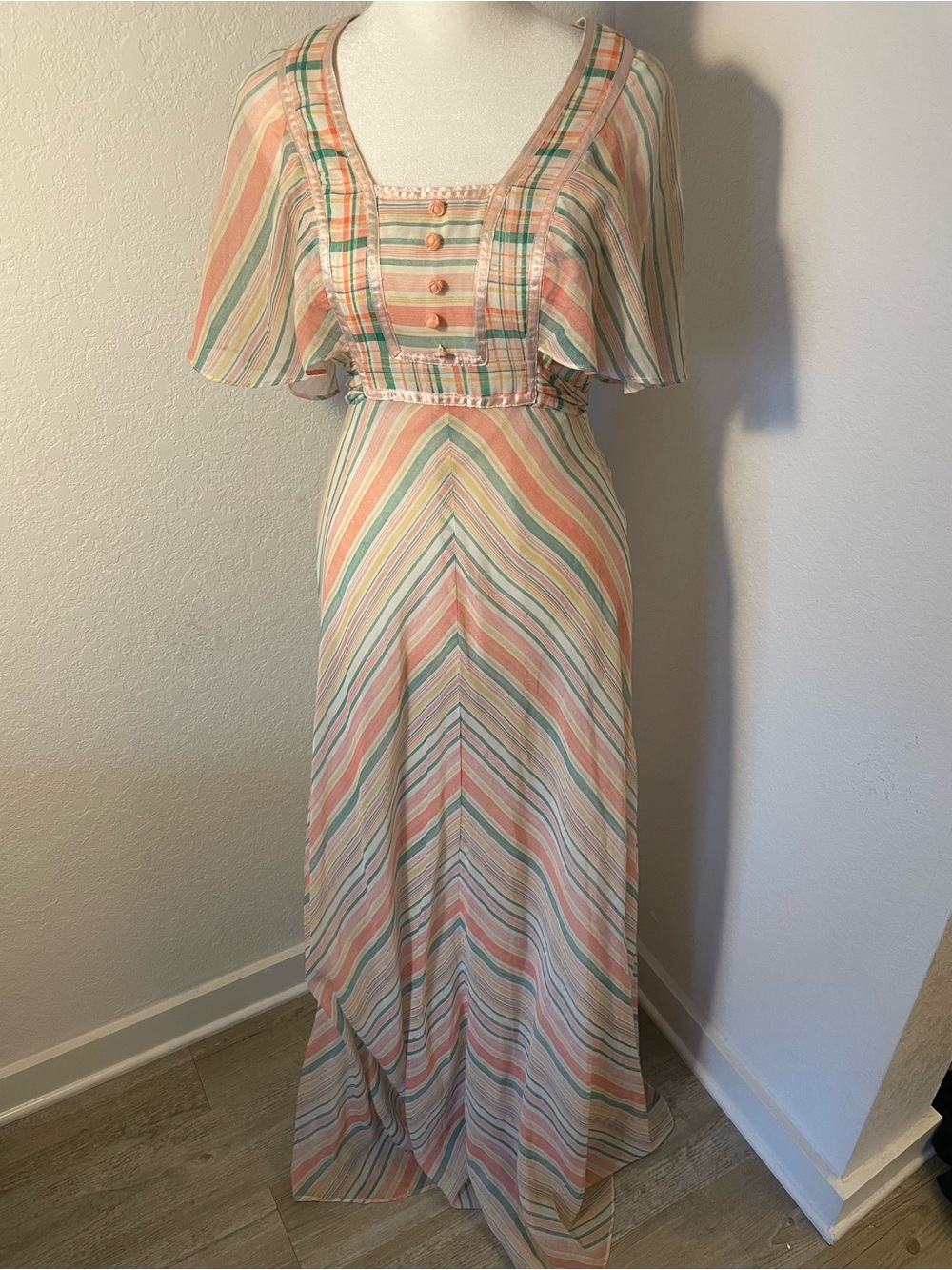 Authentic 1970's Vintage Maxi Dress by Jool of California